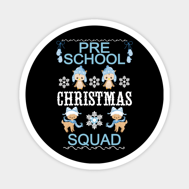 Christmas Pre-School Holiday Teacher Students Squad Cute Magnet by Kimmicsts